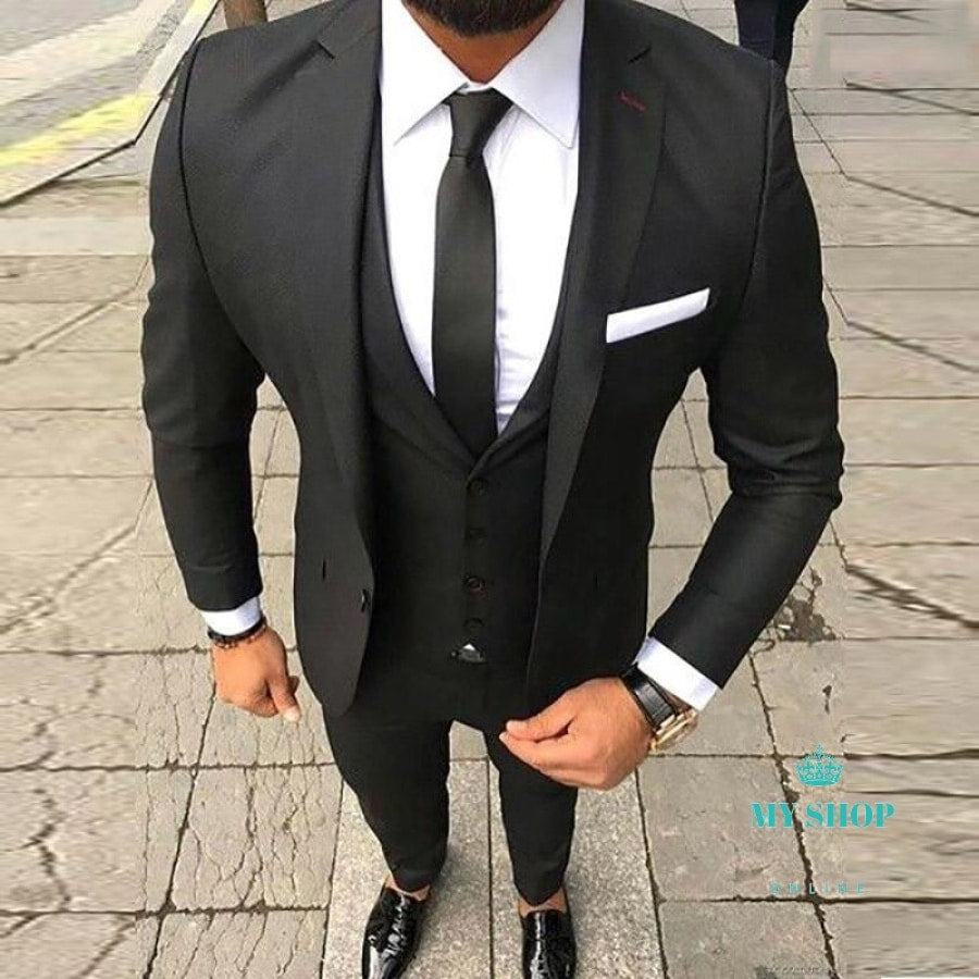 Men Wedding Suit Slim Fit 3 Piece Tuxedo Groom Groomsman Custom men su ...