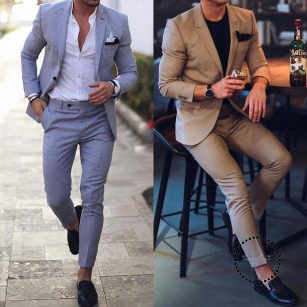 Men Wedding Suits Prom Best Man Suit (Jacket+Pants+Bow) – myshoponline.com