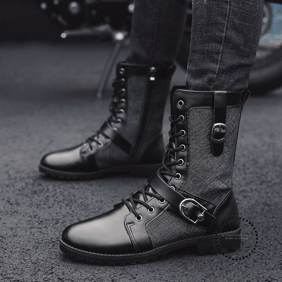 mens black fashion boots