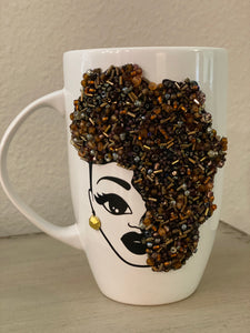 (New) African Queen - Large Bling Coffee Mug