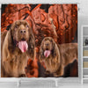 Sussex Spaniel On Brown Print Shower Curtains-Free Shipping