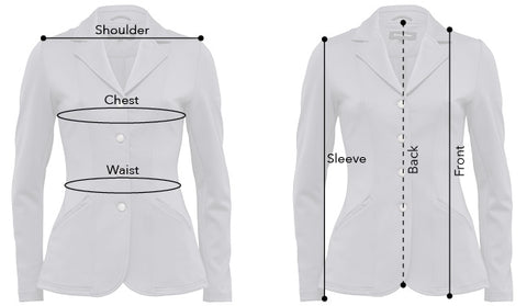Størrelsesvejledning Montar Ladies Competition Jacket