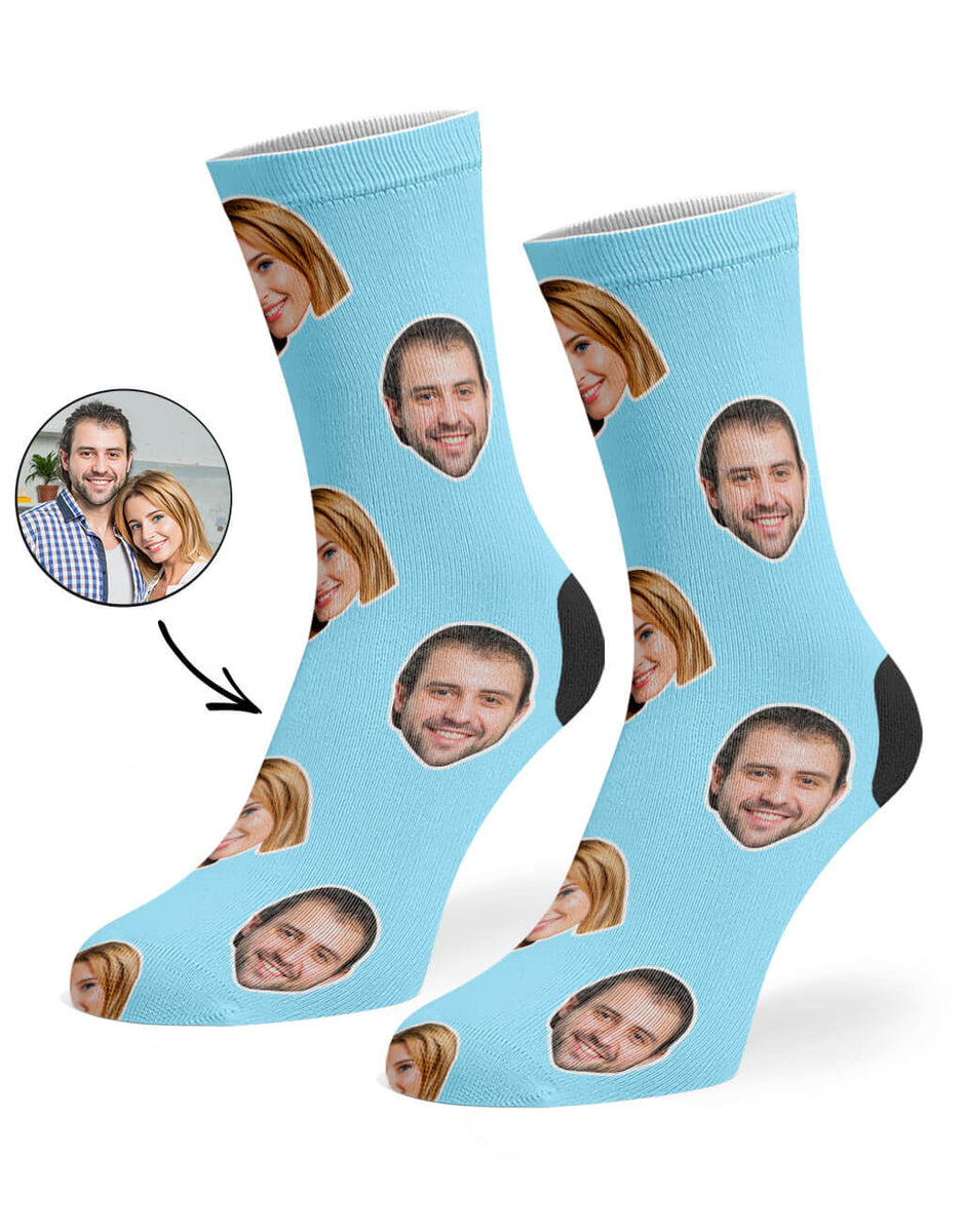 Couples Face Socks - Personalised Couple Socks – Super Socks