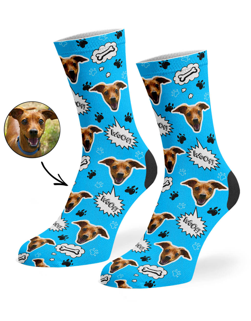 Your Dog on Socks - Personalised Dog Socks – Super Socks