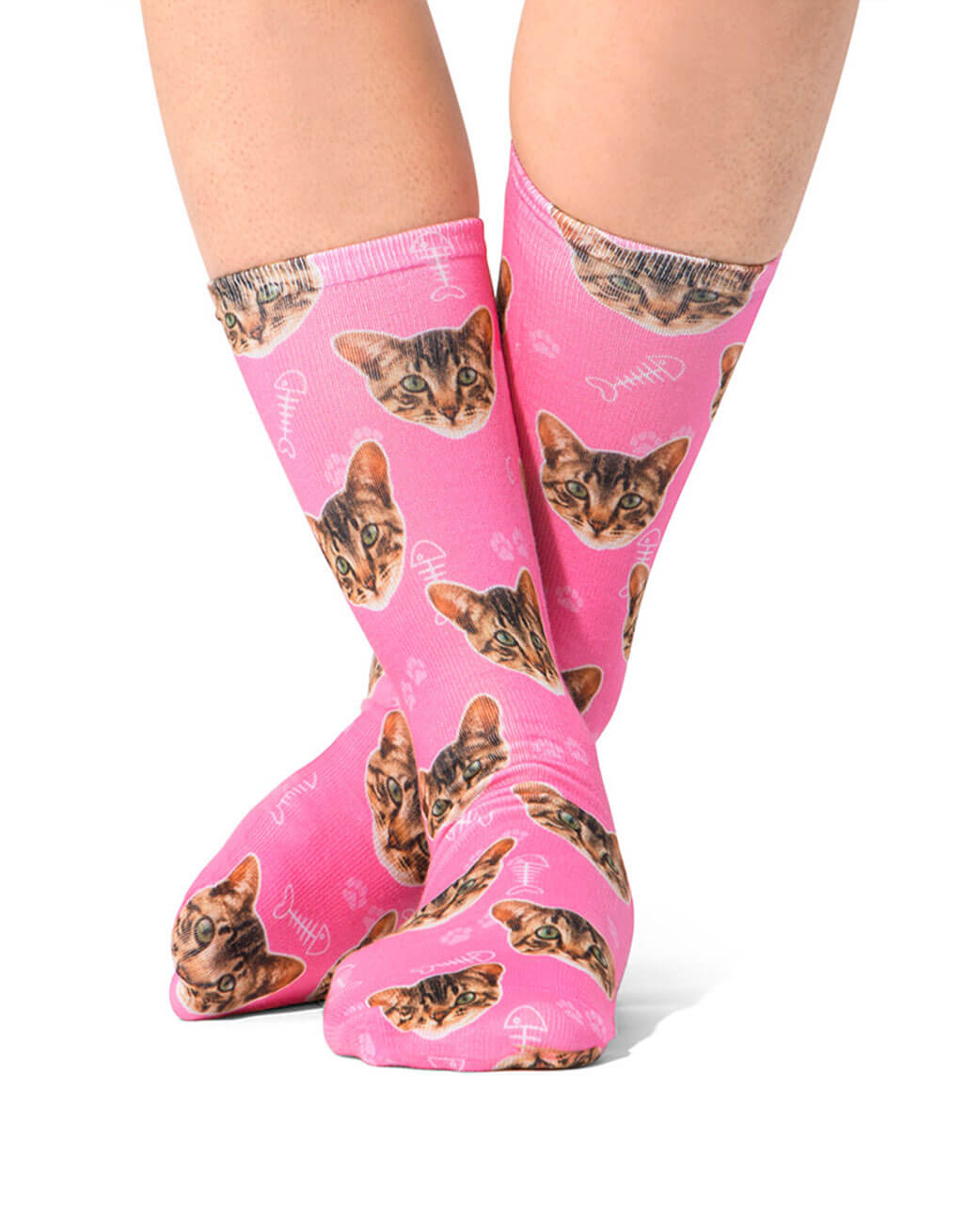 Your Cat On Socks - Pink / Womens 4-7 UK / 6-9 US / 37-40 EU / 6-9 AU