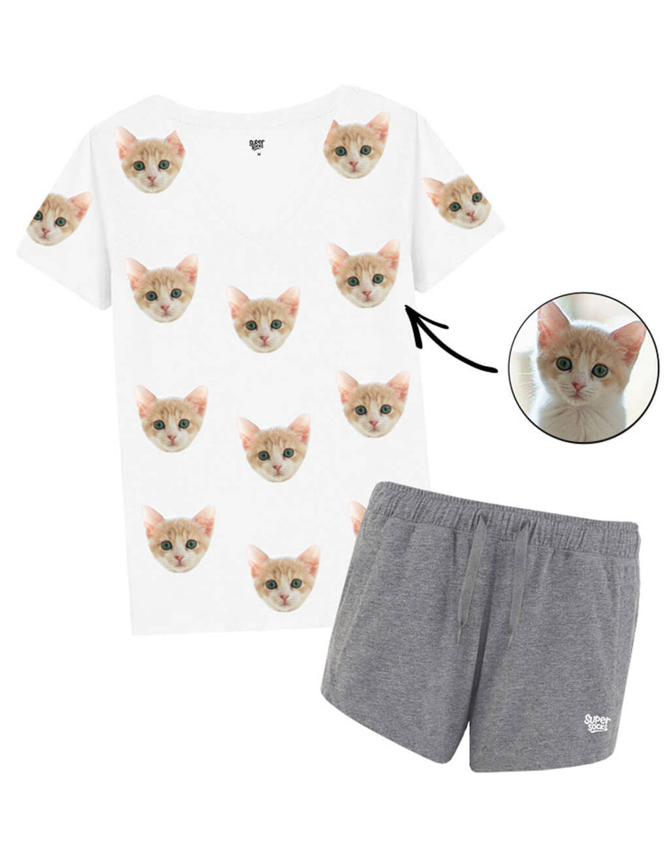 Personalised Cat Pyjamas - Custom Cat Pajamas – Super Socks