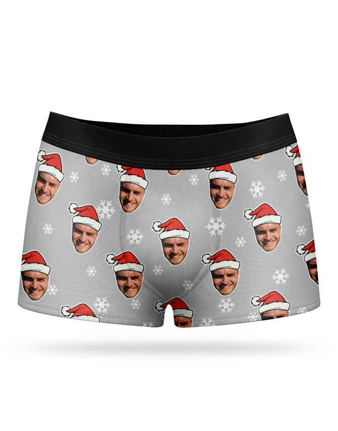 Santa Me Boxers - Personalised Santa Face Boxer Shorts – Super Socks