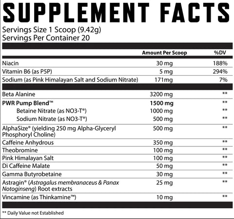 mamba-pre-workout-ingredients-label