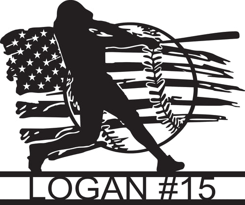 American Baseball Flag Monograms