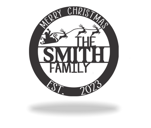 Christmas Family Name Sign