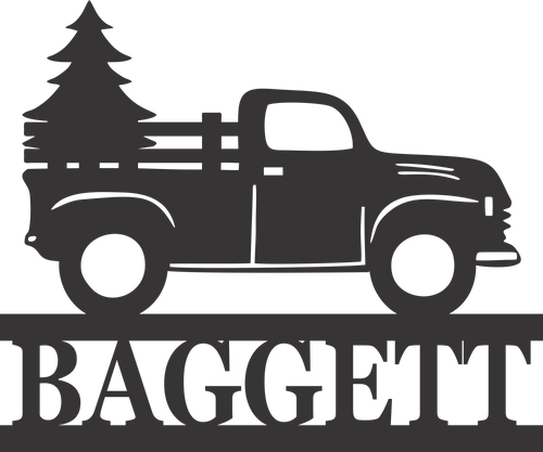 Truck and Tree Monogram