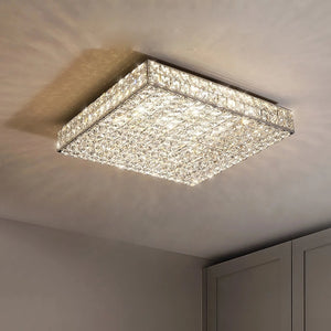 Glasbury Crystal Flush Mount - Morsale - Crystal Light Fixture