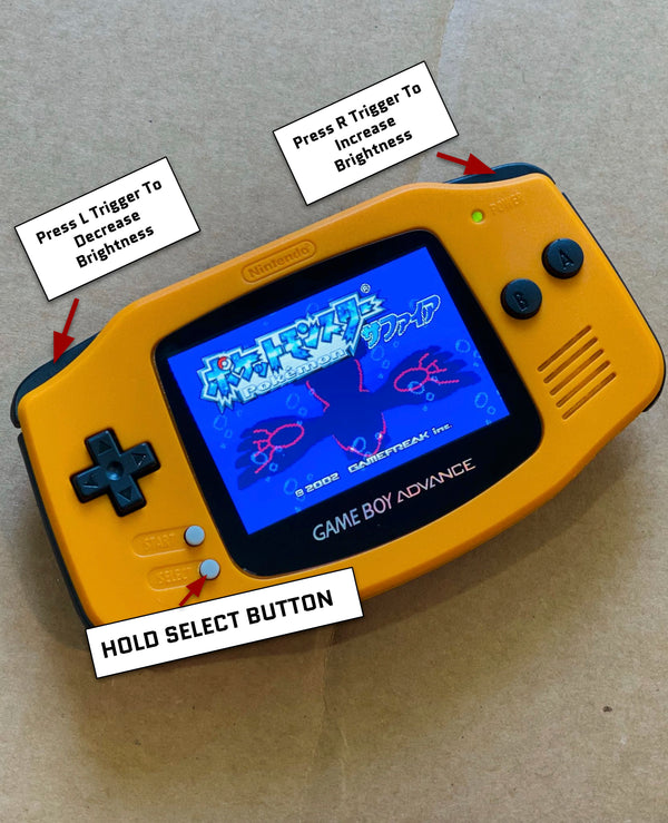 Game Boy Advance Housing Shell Replacement Service Pokemon Yellow & Blue
