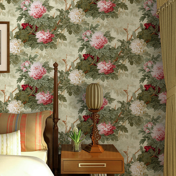 Chinoiserie Wallpaper Chinese Style Floral Wallcovering | BVM Home