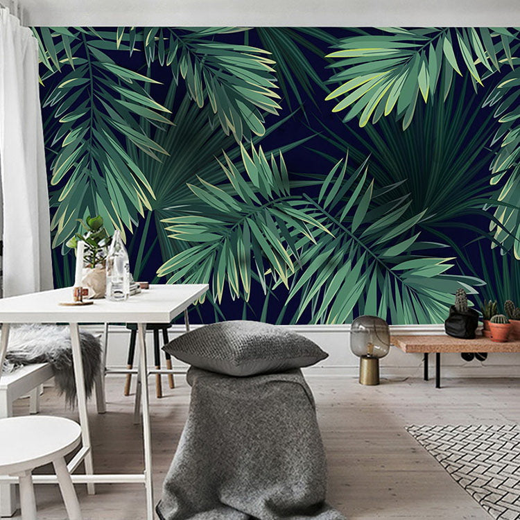 Custom Size Wallpaper Mural Tropical Rainforest Palm Leaves | BVM Home