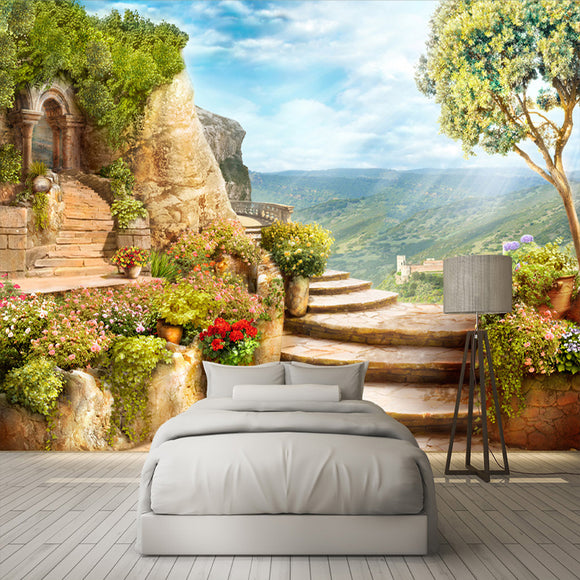 Custom Size Wallpaper European Style Nature Landscape Mural | BVM Home