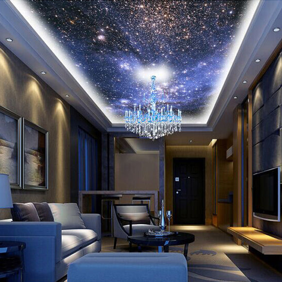 Custom Wallpaper Star Universe Ceiling Mural Wallcovering Bvm Home