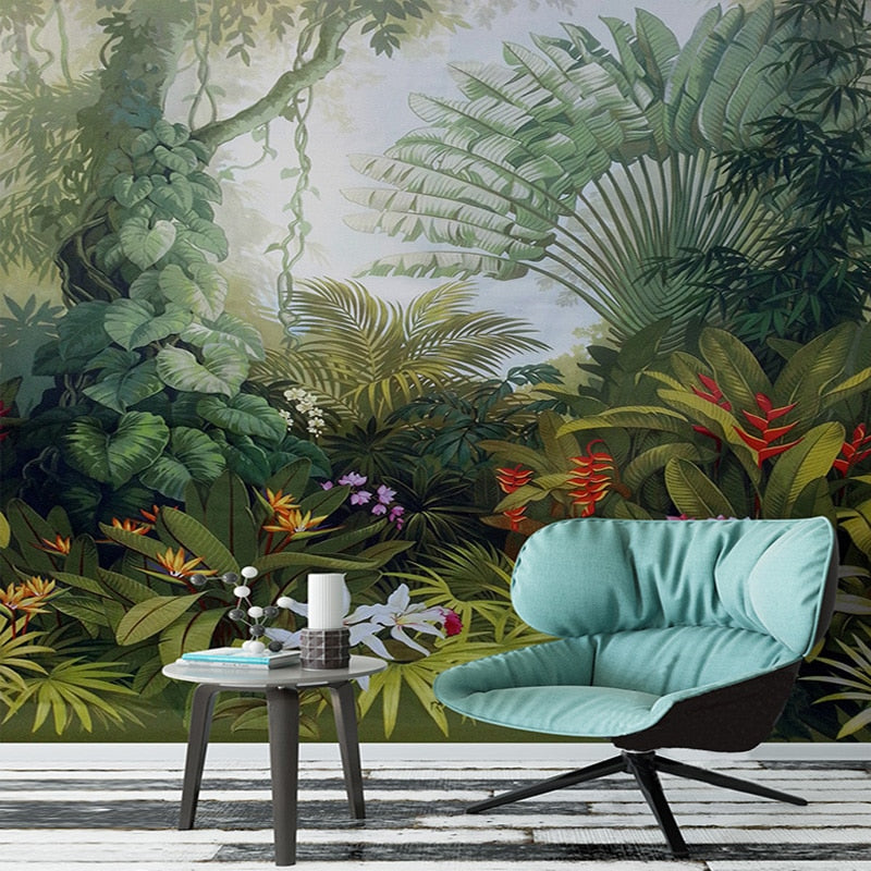 Custom Size Mural Wallpaper Tropical Rainforest Landscape BVM Home