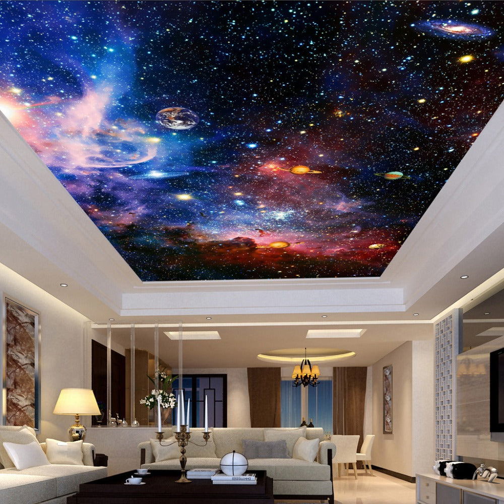 Custom Wallpaper Universe Star Ceiling Mural Wallcovering | BVM Home