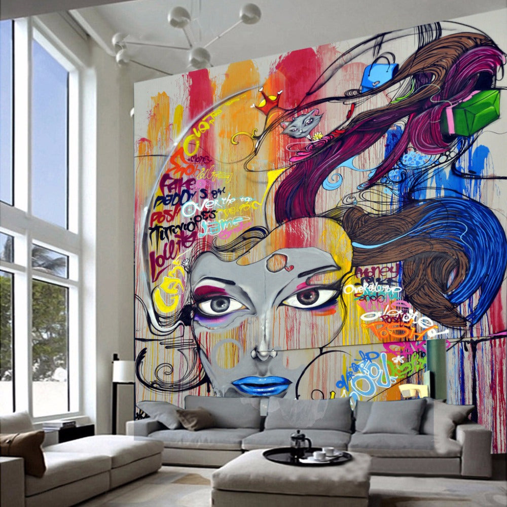 Custom 3D Modern Art Murals Wallpaper Beauty Graffiti | BVM Home