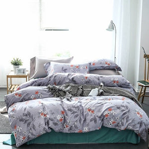 Egyptian Cotton Bedding Set Floral Pastoral Duvet Cover Set Bvm Home