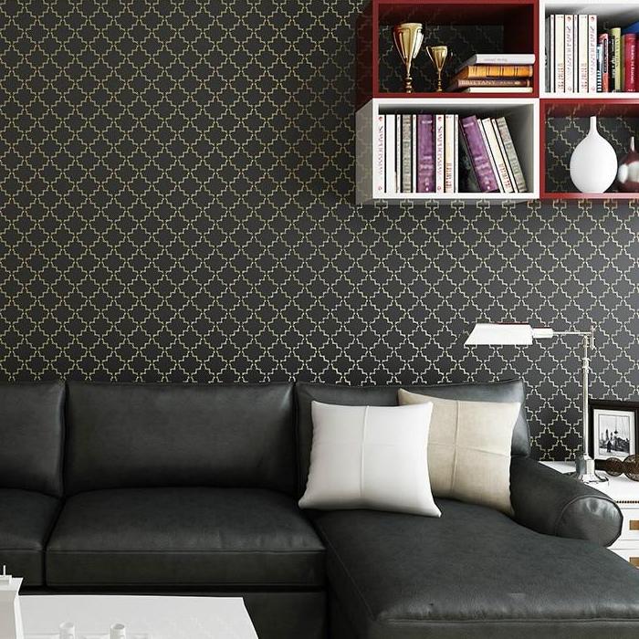 Modern Solid Color Wallpaper Metallic Textured Wallcovering | BVM Home