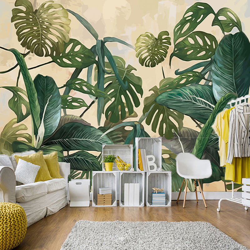 Custom Mural Wallpaper Tropical Rainforest Leaves | BVM Home
