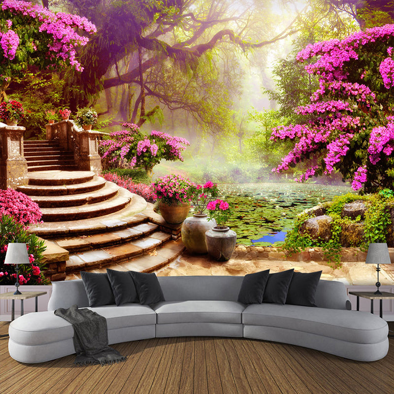 Custom 3D Wallpaper Mural Garden Forest Landscape Large | BVM Home