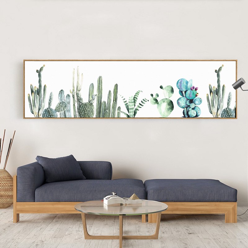 Nordic Cactus Flower Poster Plant Canvas Wall Art Unframed | BVM Home