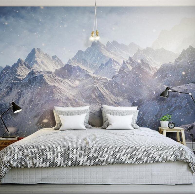 Wallpaper Mural Mountain Scene Wallcovering Free Shipping | BVM Home