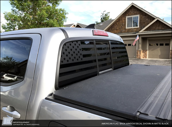 Toyota Tacoma American Flag Rear Window Decal 2019 