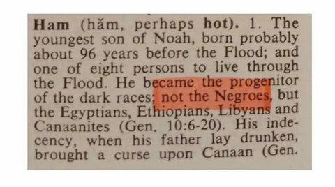Noah's sons -  origins of negroes to Ham, Shem and Japeth