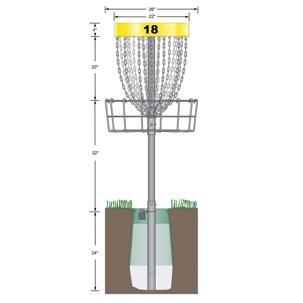 Innova DISCatcher Pro Permanent Disc Golf Basket - DiscGolfBaskets.com product image