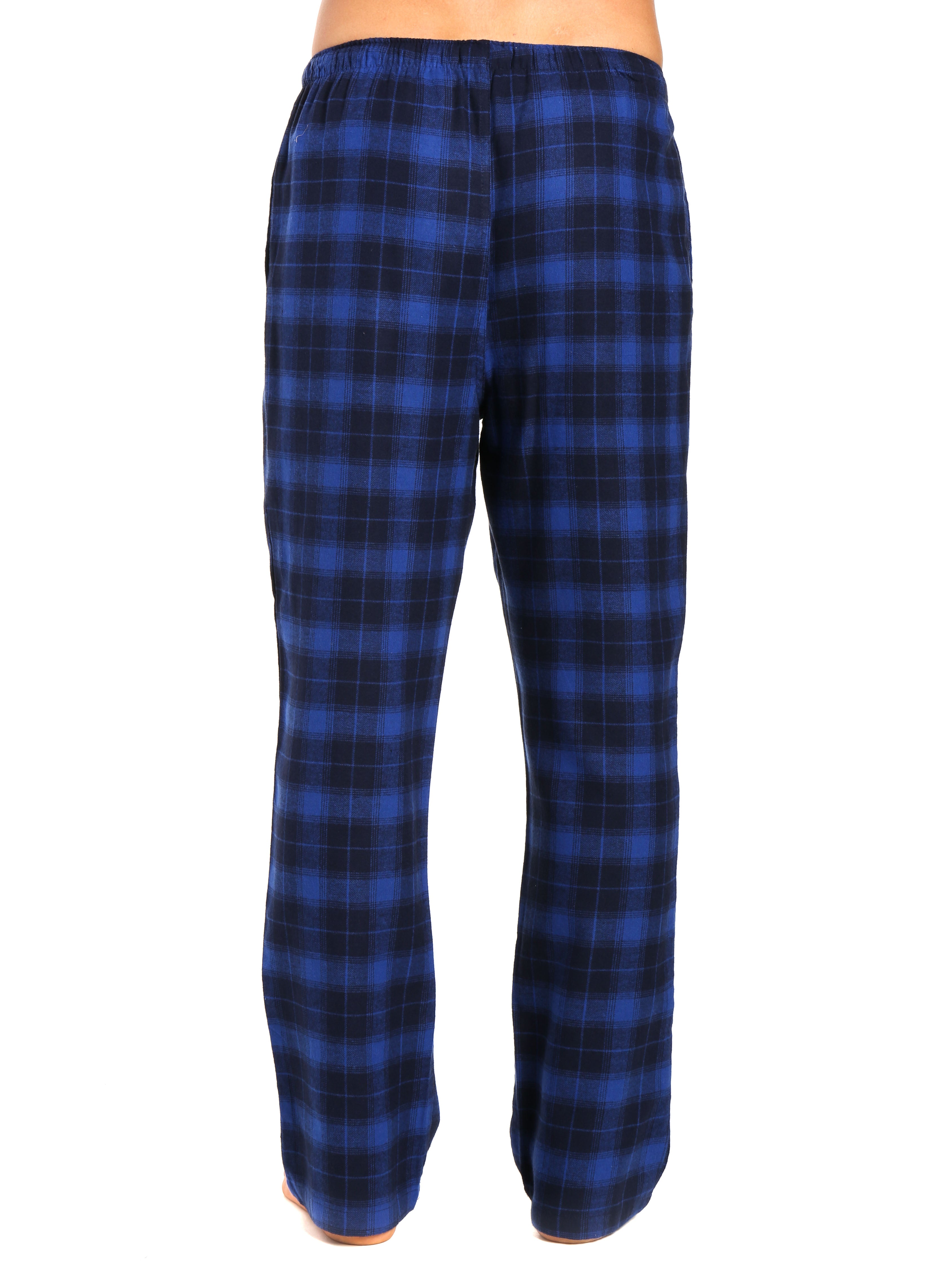 Men's 100% Cotton Flannel Lounge Pants - Plaid Blue-Navy – FlannelPeople