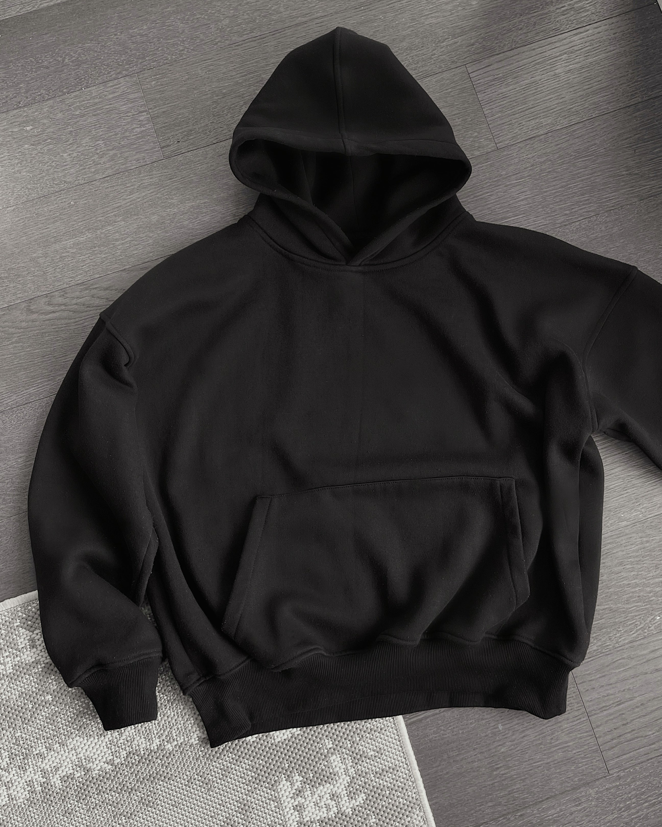 Drop Shoulder Hoodie - Black – Hours