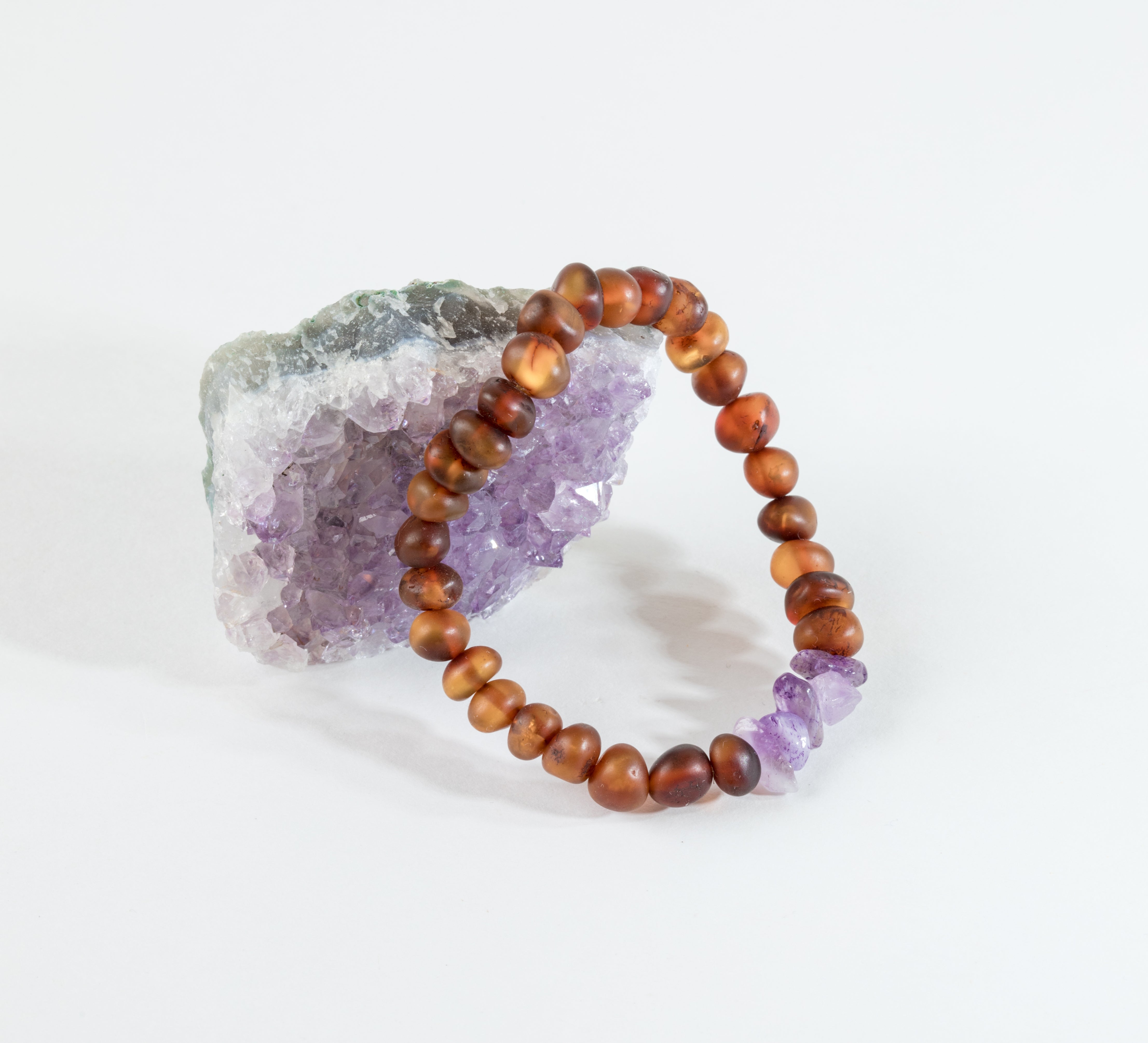 amber and amethyst bracelet