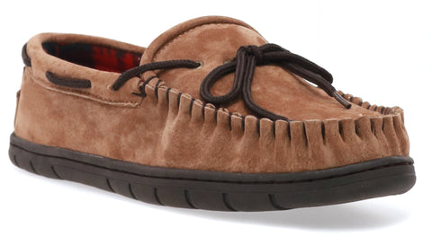 men's country flannel lined moccasin slipper for outdoor adventures 