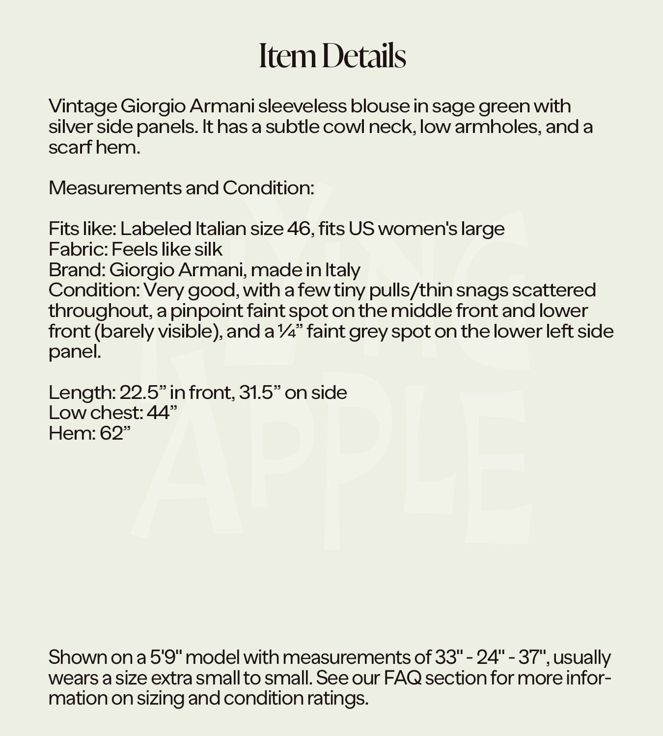 Vintage Giorgio Armani Silk Two Tone Sleeveless Top - Large – Flying Apple  Vintage