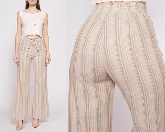 70s Pinstriped High Waisted Buckle Pants - Extra Small – Flying Apple  Vintage