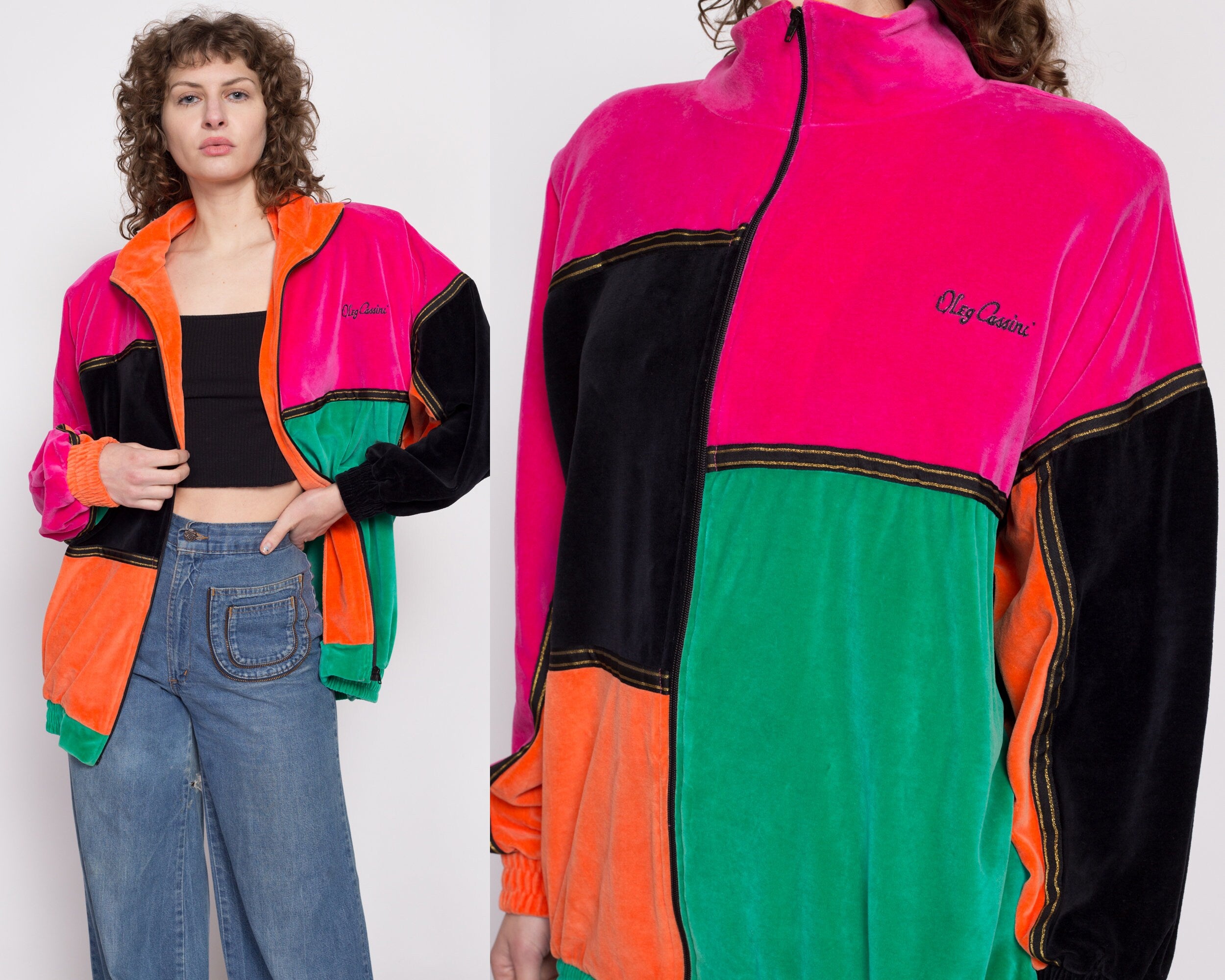 JPG 90s knit＆80s vintage track jacket-