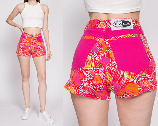 90s Hot Pink Pleated High Waisted Shorts - Medium, 28 – Flying Apple  Vintage