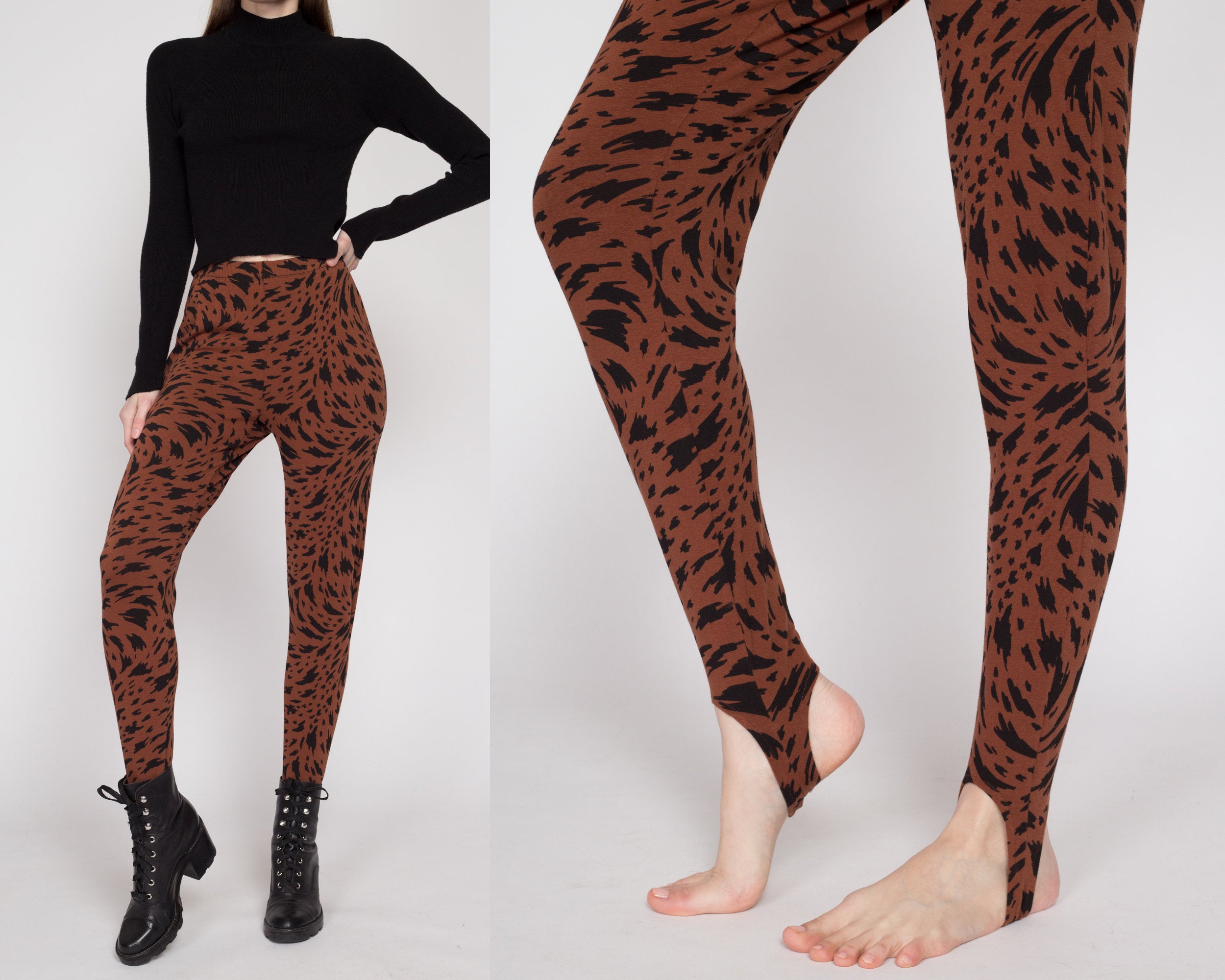 The Andamane Holly Stirrup 80s Leggings In Graphite | ModeSens