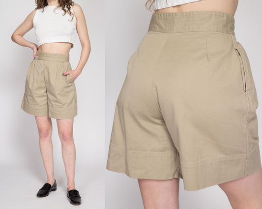 70s High Waisted Khaki Cutoff Shorts - Extra Small, 25 – Flying Apple  Vintage