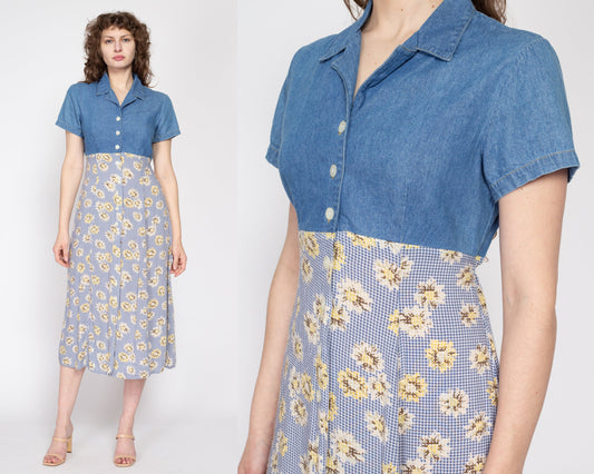 Small 90s Denim Holiday Pinafore Dress – Flying Apple Vintage