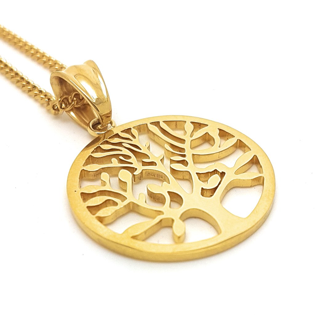 gold tree necklace pendant