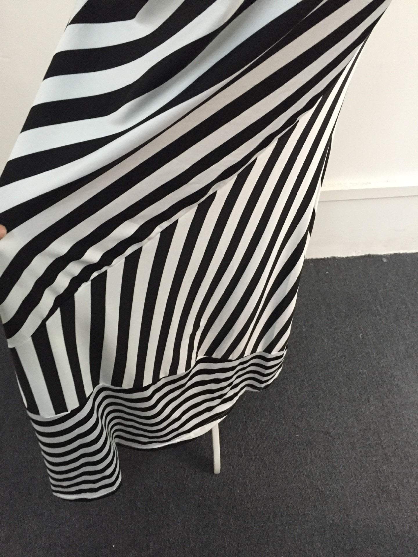 black and white long skirts