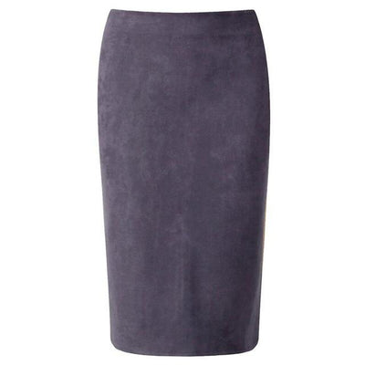 suede midi pencil skirt