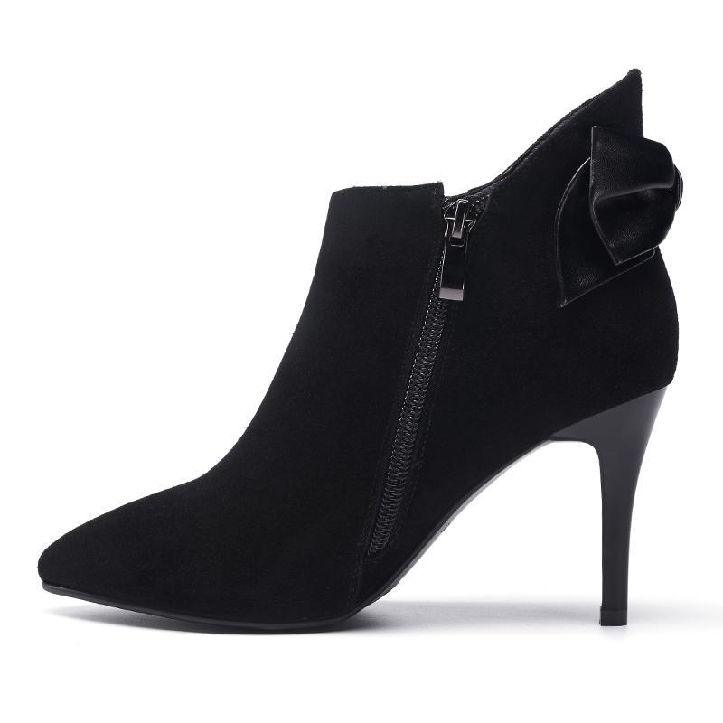 thin heel ankle boots
