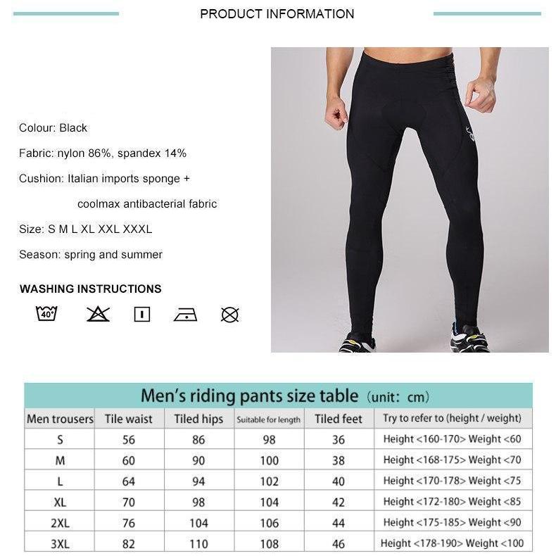 mens padded cycling leggings