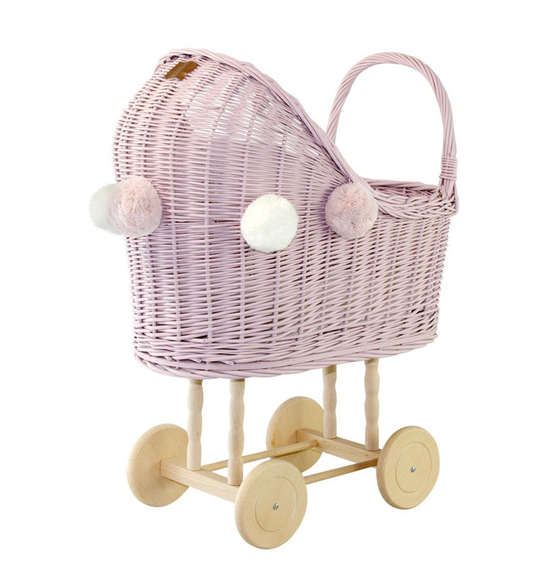 lilu wicker dolls pram